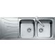 Fregadero de acero sobre encimera Teka Universo 2C 1E - 1160 x 500 mm. - Ref.10120085