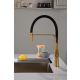 Grifo cocina flexible Imex Sena oro cepillado