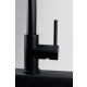Grifo extraíble acero inoxidable Luisina Total Inox RC304DO negro detalle maneta