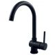 Grifo de cocina Luisina RCD73 - Monomando caño giratorio y maneta lateral negro mate