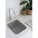 Fregadero granito Poalgi Gandia Hekla 35 - color gris ASH montado bajo encimera