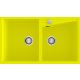 Fregadero dos senos Poalgi Kuma 304 Amarillo Brillante