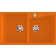 Fregadero dos senos Poalgi Kuma 304 Naranja Pálido