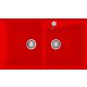 Fregadero dos senos Poalgi Kuma 304 Rojo Brillante