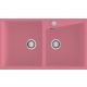 Fregadero dos senos Poalgi Kuma 304 Rosa Claro