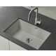 Fregadero rectangular resina Syan Seth - 660 x 510 mm resina bajo encimera