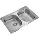 Fregadero doble cubeta acero Teka Universe 80 T-XP 2C - 79 x 50 cm.
