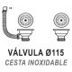 Válvula para fregadero - Ø115 mm - Cesta Inoxidable