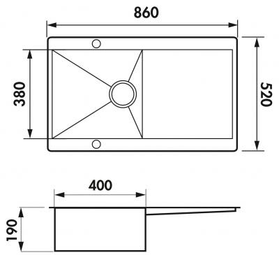 Medidas fregadero Luisina Adagio Plus Luisinox EV5601E Medidas fregadero Luisina Adagio Plus Luisinox EV5601E