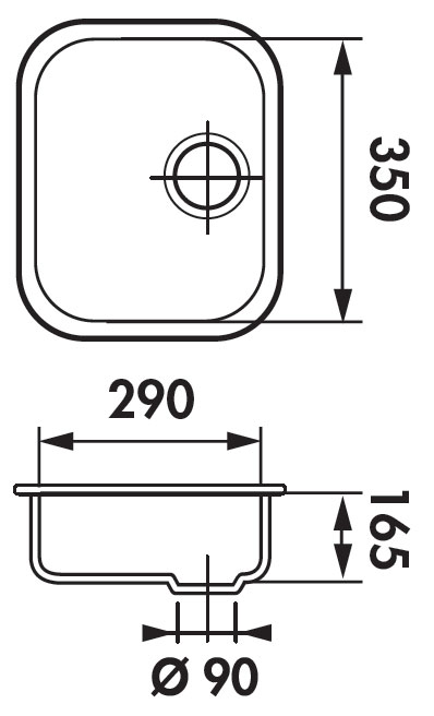 Medidas fregadero Luisina Gama Clásica Luisinox EVSP12 Medidas fregadero Luisina Gama Clásica Luisinox EVSP12
