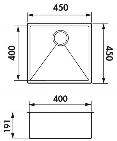 Medidas fregadero acero inox Luisina EVSP53 Medidas fregadero acero inox Luisina EVSP53