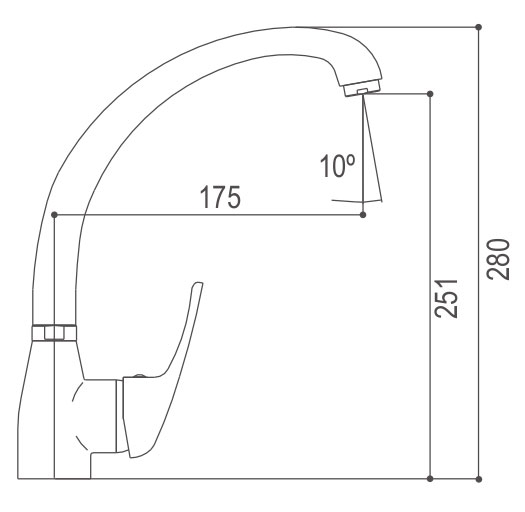 Medidas Grifo para cocina Borras 73238C