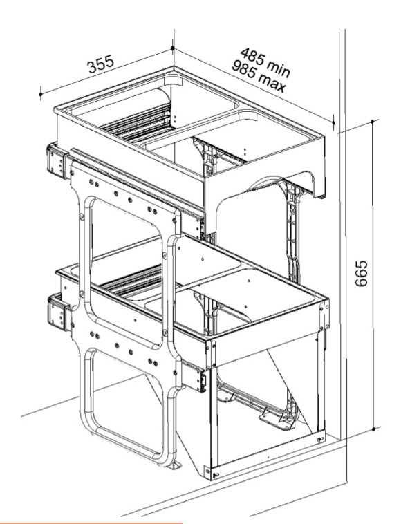 Cubo Ecol&oacute;gico  Tamdem apertura est&aacute;ndar