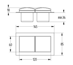Enchufe de cocina CucineOggi ENERGY BOX 2E -    IL 834 -   2  Enchufes.