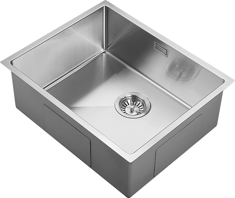 Fregadero para cocina Andemen Ágata Acero cepillado un seno Fregadero para cocina Andemen Ágata Acero cepillado un seno