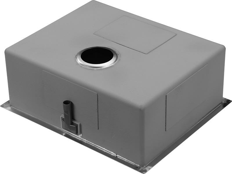 Fregadero de acero con aislamiento térmico y acústico Fregadero de acero con aislamiento térmico y acústico