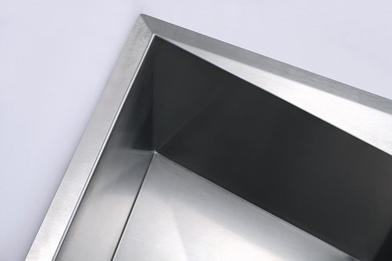 Fregadero de cocina Andemen Diamante Acero cepillado dos senos