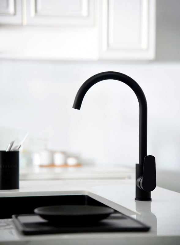 Grifo cocina Belgica negro mate