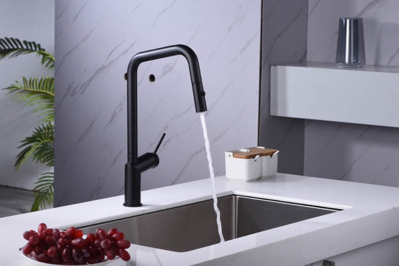 Grifo cocina extraíble Imex Bonn Negro