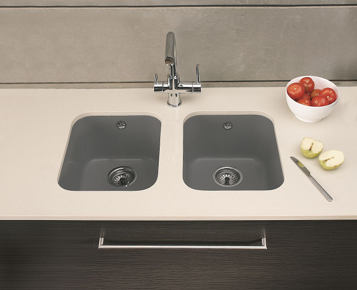Fregaderos combinados Nix+Nix Bajo encimera: Color Gris Ceniza