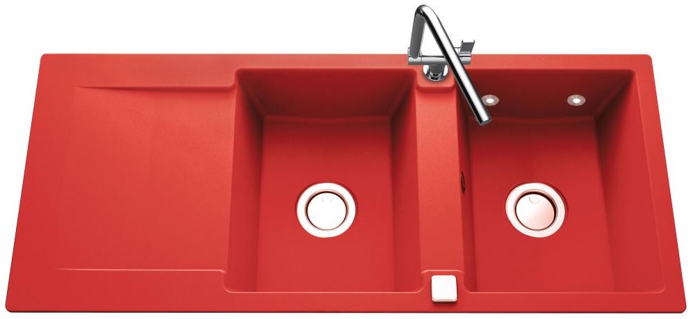 Fregadero de cocina Luisina EV2821 Rojo con KIT LEDS Fregadero de cocina Luisina EV2821 Rojo con KIT LEDS