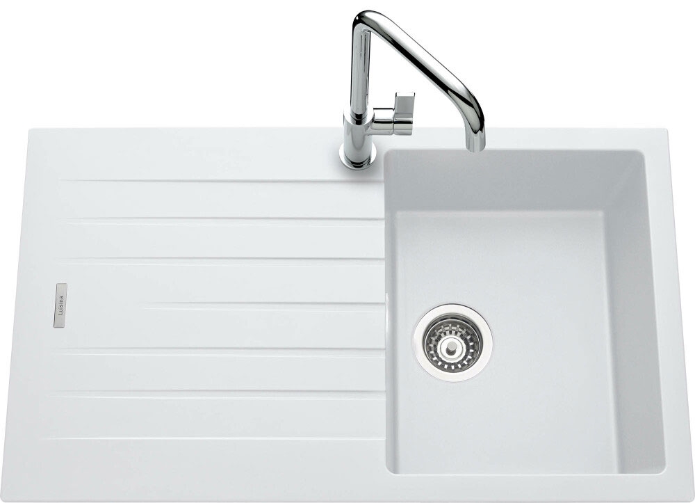 Fregadero seno + escurridor Luisina HIP HOP EV8701 BLANCO ALPINA Fregadero seno + escurridor Luisina HIP HOP EV8701 BLANCO ALPINA