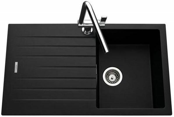 Fregadero seno + escurridor Luisina HIP HOP EV8701 FULL BLACK Fregadero seno + escurridor Luisina HIP HOP EV8701 FULL BLACK
