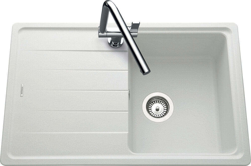 Fregadero seno + escurridor Luisina BOSSA NOVA EV8800 BLANCO ALPINA