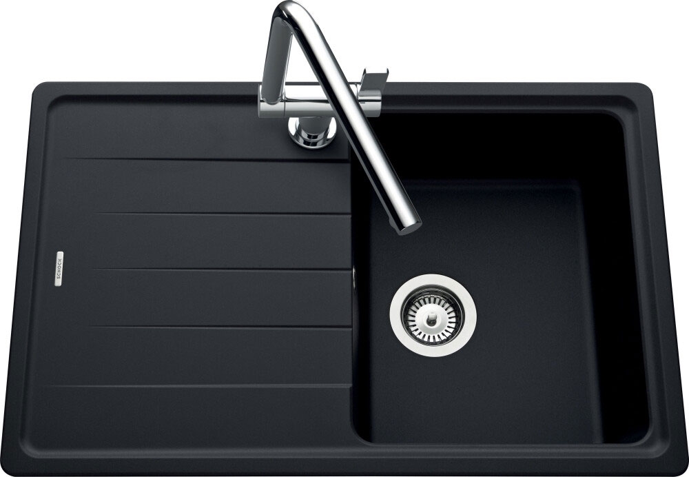 Fregadero seno + escurridor Luisina BOSSA NOVA EV8800 NERO