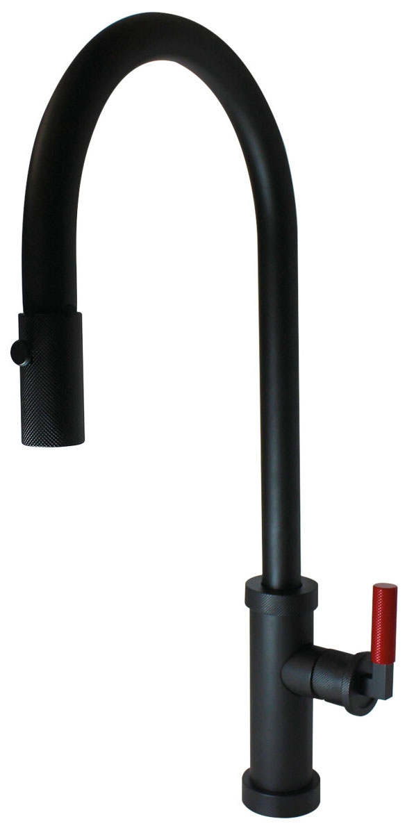 Grifo Luisina RC615DO estilo industrial negro mate