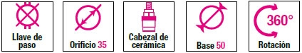 Características principales grifo Luisina RC941