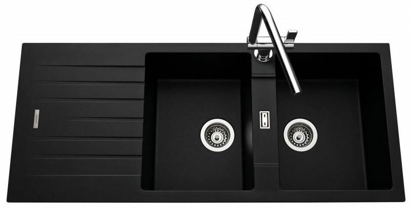 Fregadero seno + escurridor Luisina HIP HOP EV8721 FULL BLACK Fregadero seno + escurridor Luisina HIP HOP EV8721 FULL BLACK