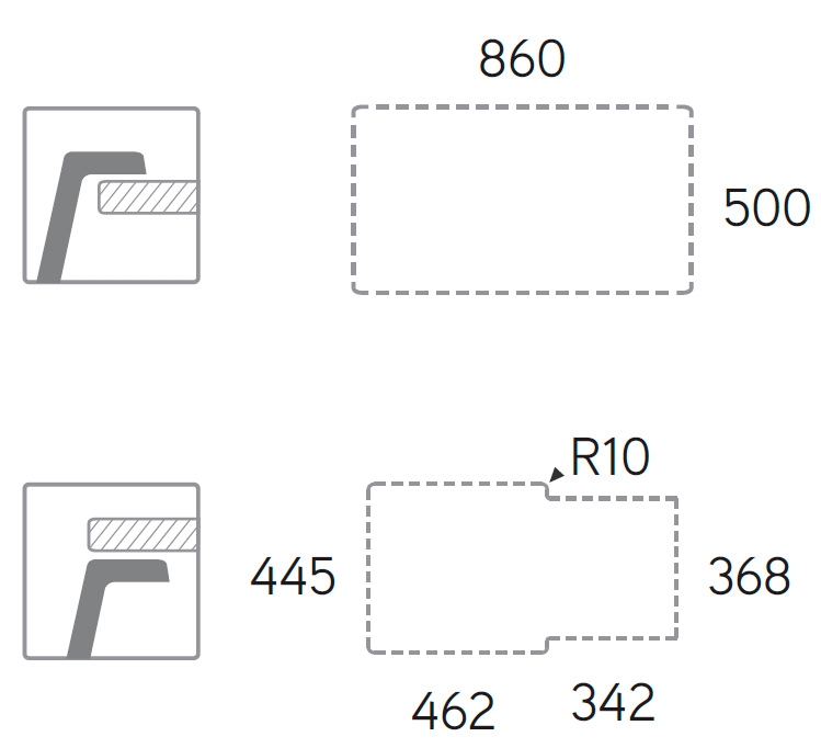 Medidas de corte fregadero Supreme 880 Medidas de corte fregadero Supreme 880