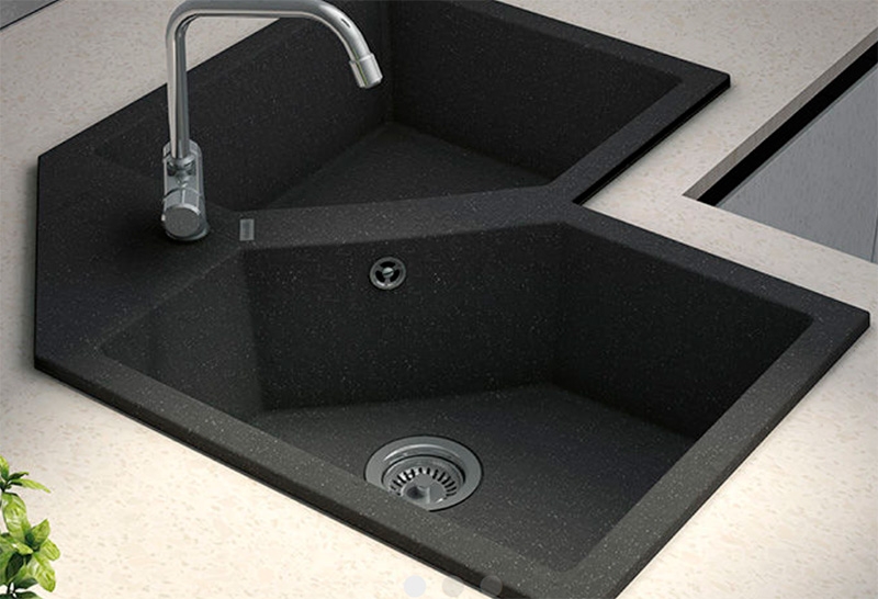 Fregadero de esquina dos senos Supreme E830 Fregadero de esquina dos senos Supreme E830