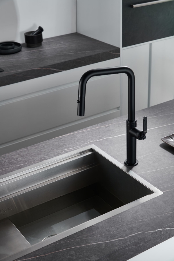 Grifo cocina extraíble Imex Niza Negro