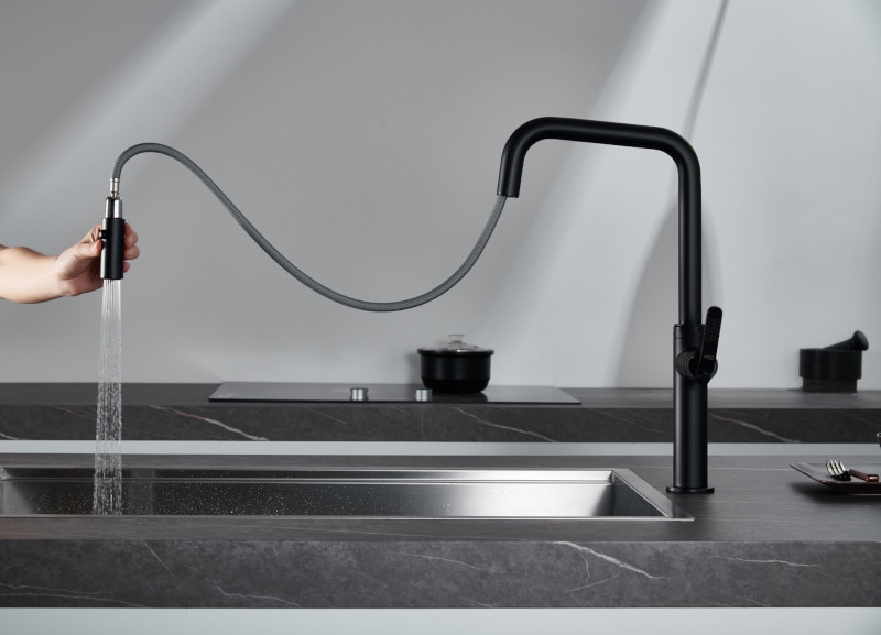 Grifo cocina extraíble Imex Niza Negro