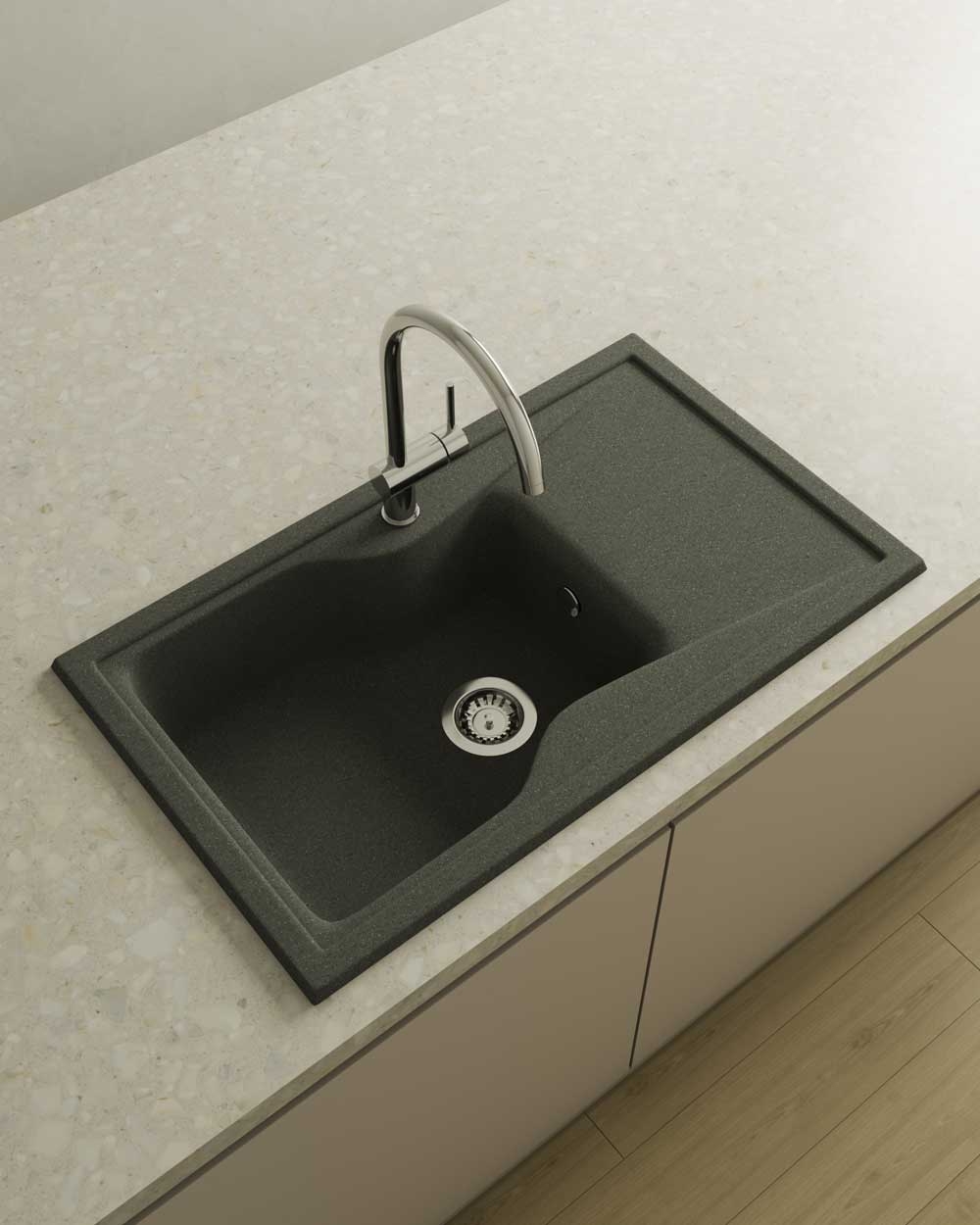 Fregadero Poalgi City Hekla 331 Negro Basalt Fregadero Poalgi City Hekla 331 Negro Basalt