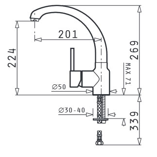 Grifo de cocina Pyramis Armónica