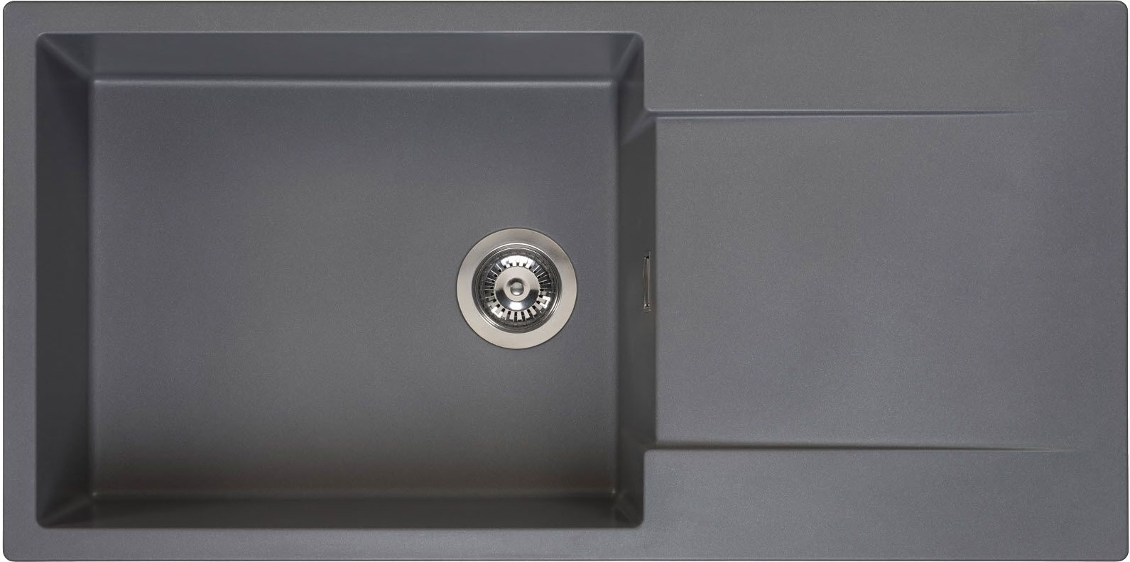 Fregadero seno y escurridor Cuarzo Reginox Amsterdam 540 gris plateado