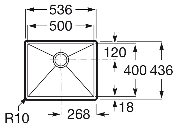 Medidas Fregadero cocina Roca paris 50 Medidas Fregadero cocina Roca paris 50