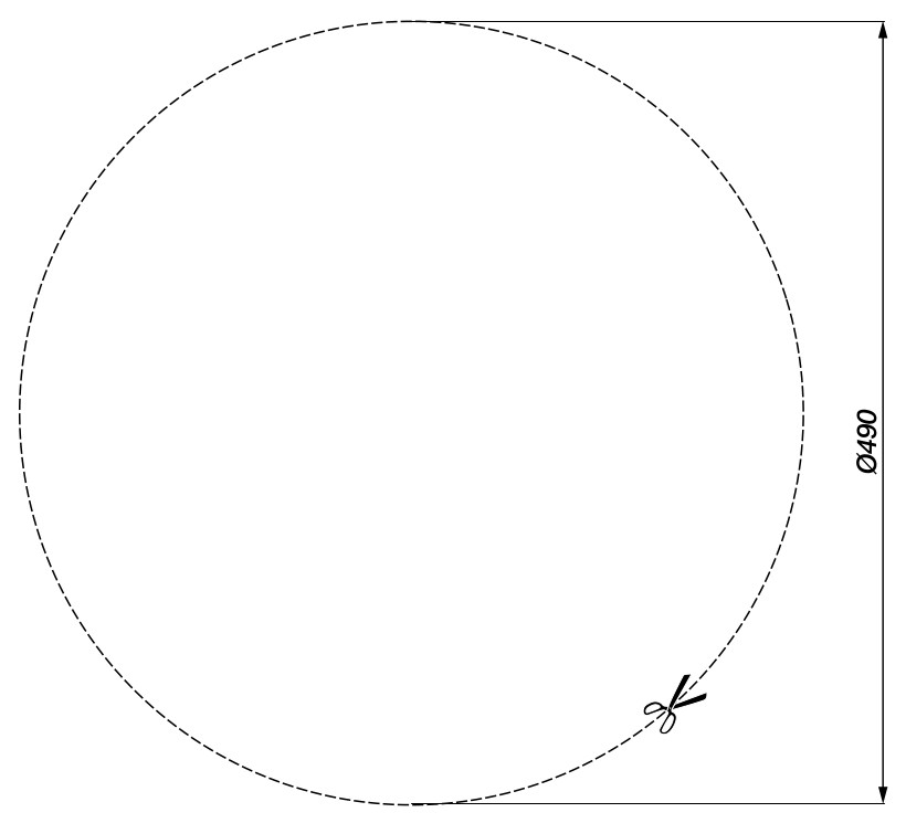 Medidas de corte Fregadero cocina Roca Ruedo Ø51 Medidas de corte Fregadero cocina Roca Ruedo Ø51