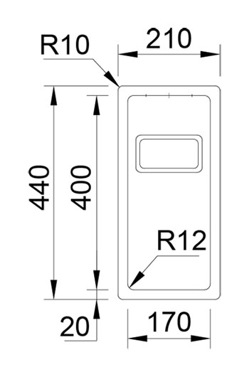 Medidas Fregadero Rodi Box Lux 17