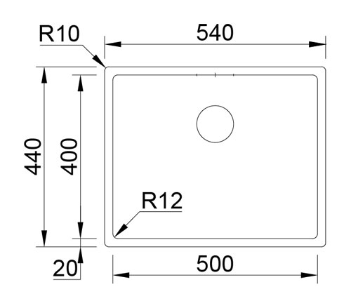 Medidas Fregadero Rodi Box Lux 50 Grey