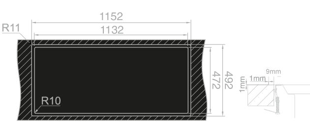 Medida de corte Rodi Evolution 116 FLAT enrasado
