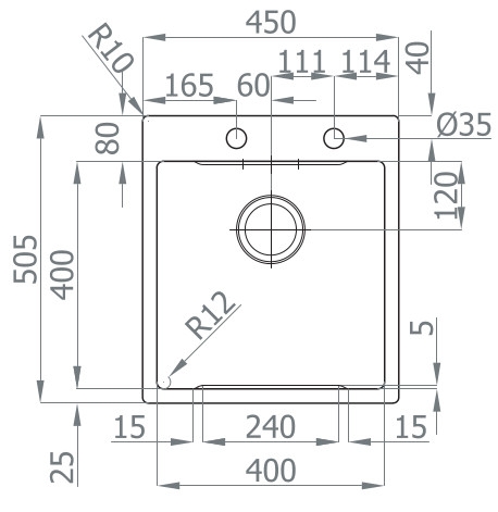 Medidas Fregadero Rodi Lux Step 46
