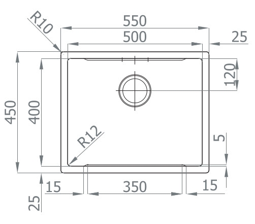 Medidas Fregadero Rodi Lux Step 50