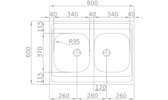 Medidas Fregadero Rodi OBRA 800x600 BB