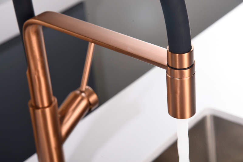 Grifo cocina flexible Imex Sena Oro Rosa