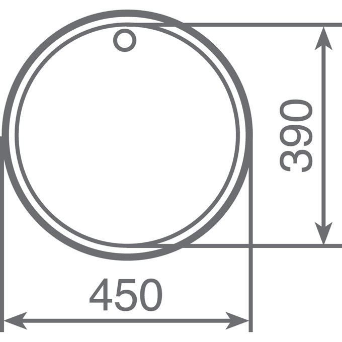 Medidas fregadero circular Teka ERC - Ø450 mm