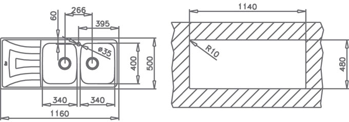 Fregadero TEKA Universo 2C 1E - 10120085